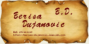 Beriša Dujanović vizit kartica